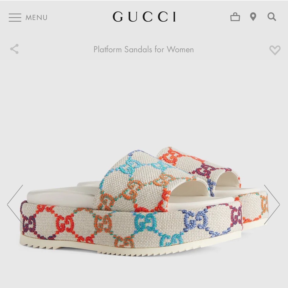 Gucci women platform slide sandal